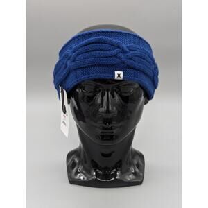 Hurley Women's Winter Headband Palos Verde Blue Cable Knit